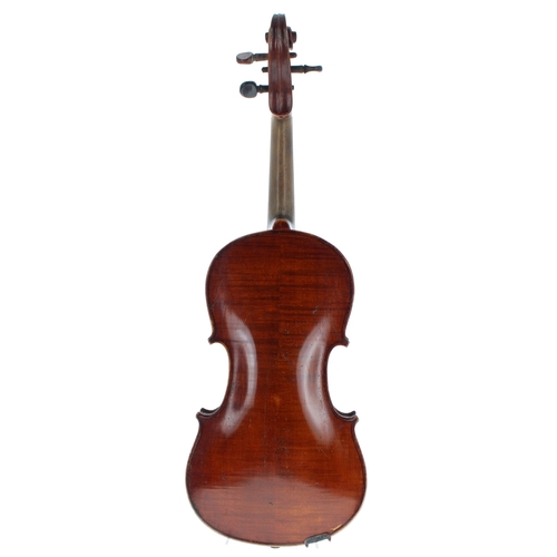 2028 - Late 19th century violin, 14 1/16