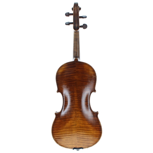 2032 - German violin circa 1910 labelled Jacobus Stainer..., 14 3/16