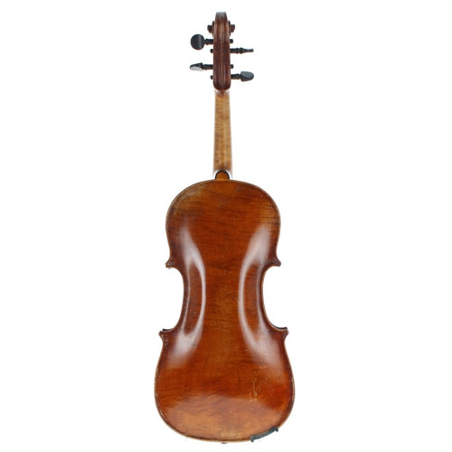 2040 - German violin labelled J.A. Baader & Co, Mittenwald A/Isar Obeyhayern, 1912, 14 5/16