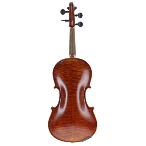 2401 - Good Scottish violin by and labelled John Craig, Maker, Edinburgh.A.D 1905 no. 13, the two piece bac... 