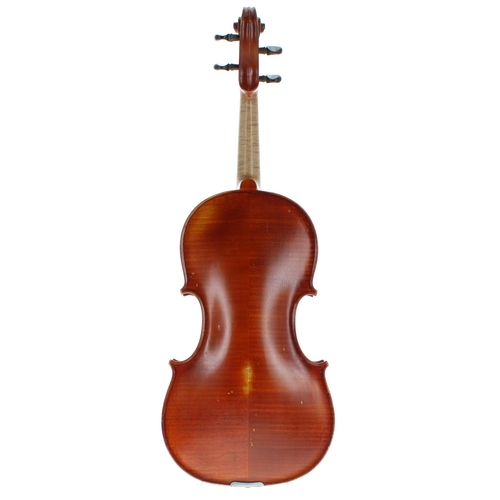 2410 - Violin labelled Fait sous la Direction de Marius Didier, Luthier, Mattaincourt, 1922..., the two pie... 