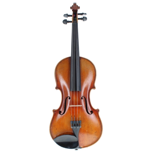 2414 - Early 20th century German violin labelled Nikolaus Amati..., 14 1/4