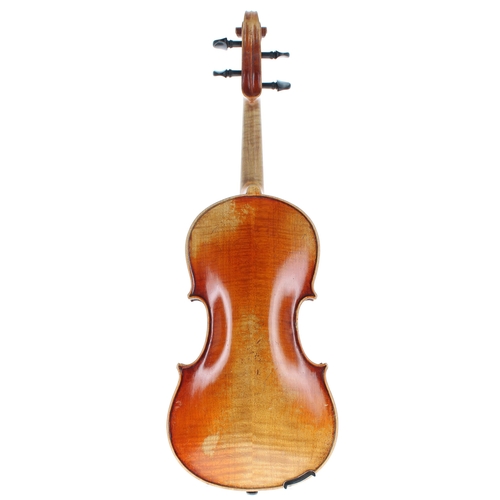 2414 - Early 20th century German violin labelled Nikolaus Amati..., 14 1/4