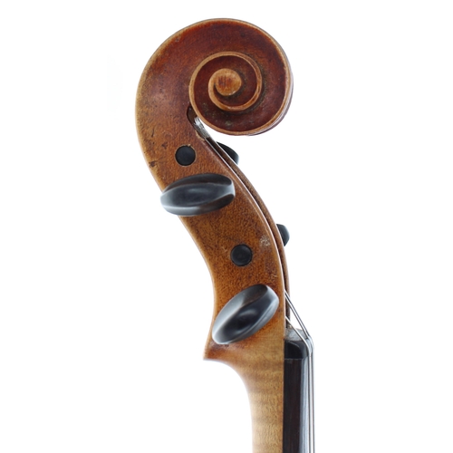 2414 - Early 20th century German violin labelled Nikolaus Amati..., 14 1/4