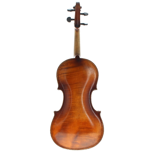 2425 - German violin labelled Johann Christian Fiker, Lauden und Geigenmacher, in Neukirchen Bev Adolf, wit... 