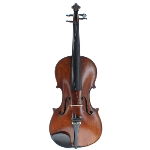 2427 - Late 19th century violin, possibly Scottish, unlabelled, 14 1/8