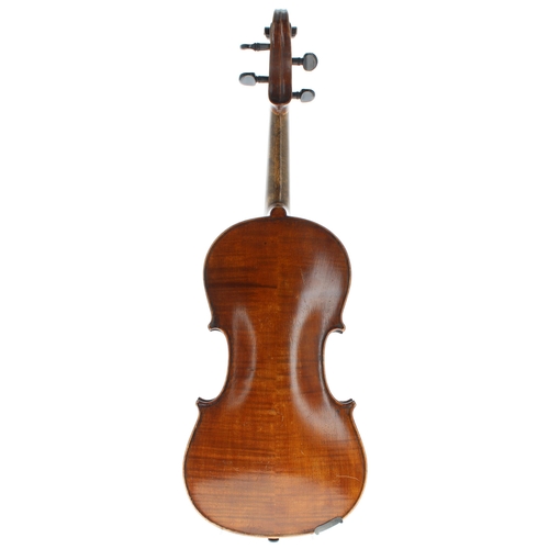 2427 - Late 19th century violin, possibly Scottish, unlabelled, 14 1/8