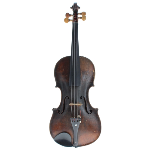 2440 - Neuner & Hornsteiner violin circa 1880, the two piece back of very faint medium curl with plaini... 