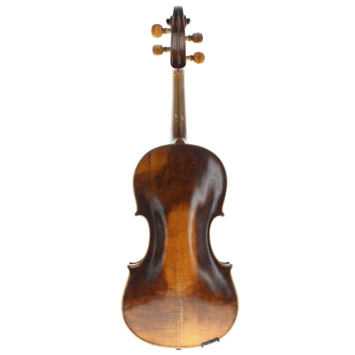 2440 - Neuner & Hornsteiner violin circa 1880, the two piece back of very faint medium curl with plaini... 