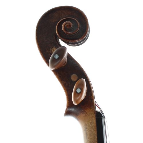 2440 - Neuner & Hornsteiner violin circa 1880, the two piece back of very faint medium curl with plaini... 