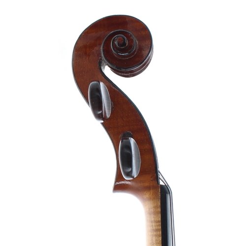 2447 - French violin by and labelled Lutherie Artistique, Albert Deblaye, Luthier, no. ****, An 1946; also ... 