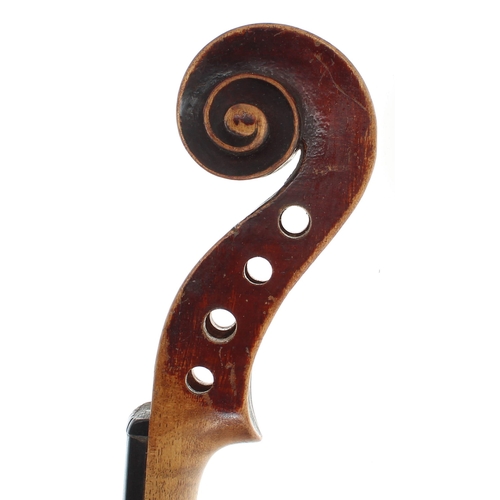 2450 - Neuner & Hornsteiner Mittenwald violin circa 1880, the one piece back of very faint medium curl ... 