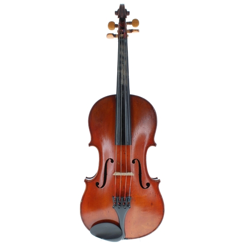 2455 - Good German viola of the Knilling School workshop circa 1860, indistinctly signed in ink at the base... 