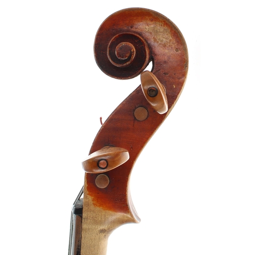 2455 - Good German viola of the Knilling School workshop circa 1860, indistinctly signed in ink at the base... 