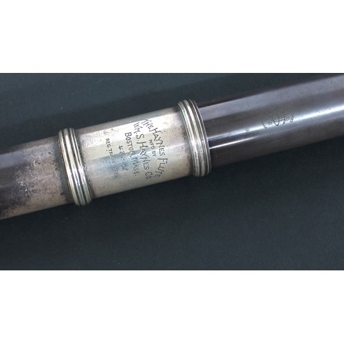 1643 - Ray Swinfield - Fine solid silver alto flute by and stamped The Haynes Flute Mfd. by WM.S. Haynes Co... 