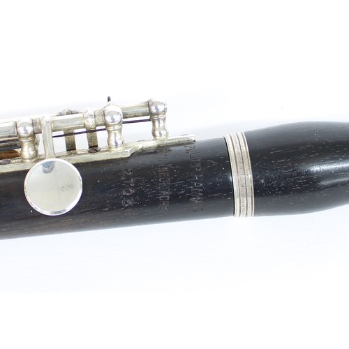 1638 - Ray Swinfield - Good Grenadilla wooden bodied piccolo with silver keys by and stamped Philipp Hammig... 