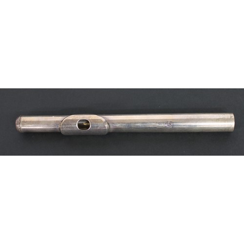 1631 - Ray Swinfield - Good Brannen-Cooper solid silver flute head joint stamped with the maker's monogram,... 