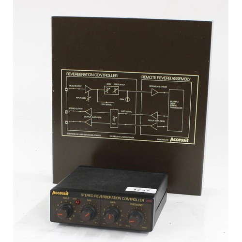 3063 - Bandive Accessit Stereo Reverberation Controller unit; together with a Fostex MM-15 mixer/compressor... 