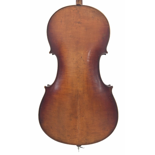 2466 - Late 19th century Mittenwald violoncello labelled Neuner Hornsteiner, Mittenwald (Baiern), 1880, 29 ... 