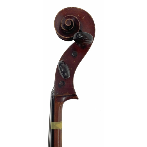 2466 - Late 19th century Mittenwald violoncello labelled Neuner Hornsteiner, Mittenwald (Baiern), 1880, 29 ... 