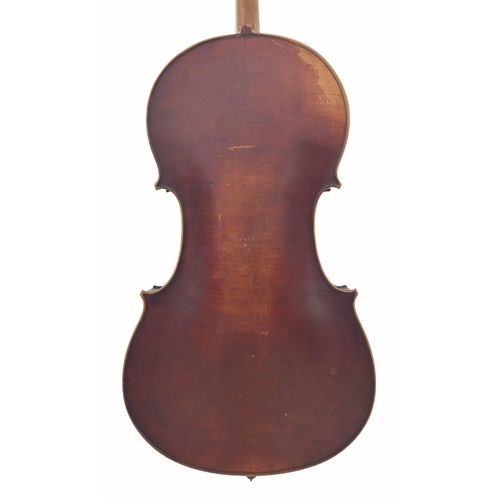 2472 - Neuner & Hornsteiner violoncello circa 1890, labelled Antonius Stradivarius Cremona..., the two ... 