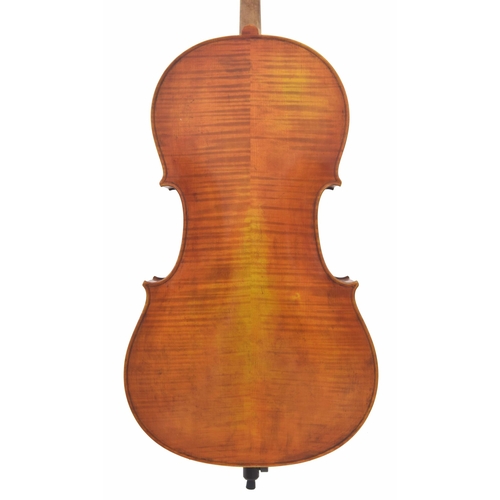 2474 - Good modern Italian violoncello by and labelled Dario Aguzzi in Vidigulfo, Anno 2015..., the two pie... 