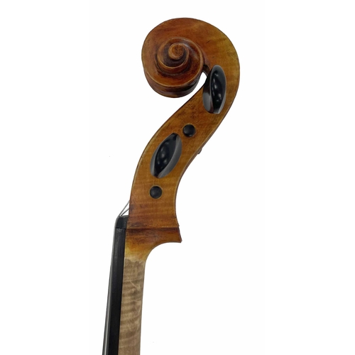 2474 - Good modern Italian violoncello by and labelled Dario Aguzzi in Vidigulfo, Anno 2015..., the two pie... 