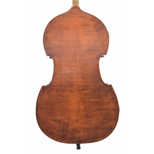 2475 - Good 19th century double bass, length of back 45