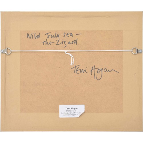 828 - Terri Hagan (20th/21st century) - 'Wild Sea - The Lizard, Cornwall', signed, also inscribed with the... 