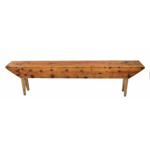 876 - Rustic pine pig type bench, 78