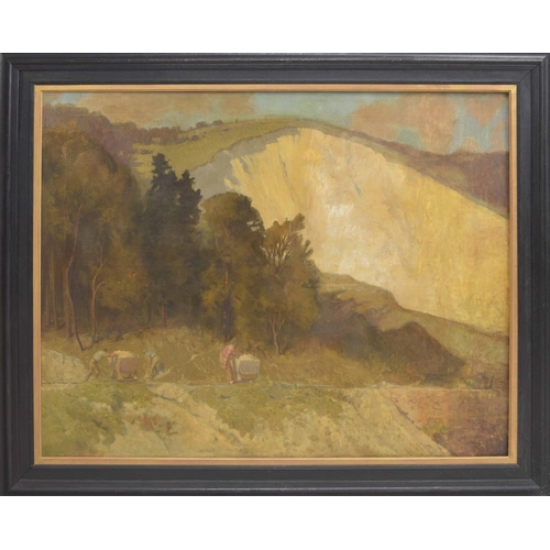 780 - Lewis Fry (1832-1921) - 'The Chalk Pit, Oxted', signed and inscribed verso, possibly in the artist's... 