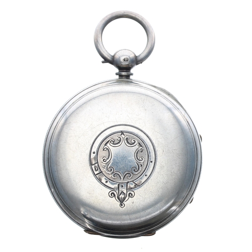 89 - Victorian silver fusee lever pocket watch, Birmingham 1897, the movement signed J. Firestone, Manche... 