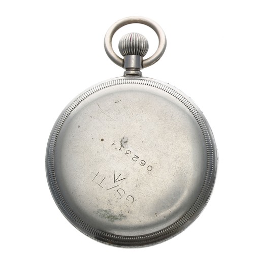 93 - Revue Thommen WWII British Military Army issue nickel cased lever pocket watch, cal. 30 15 jewel, th... 