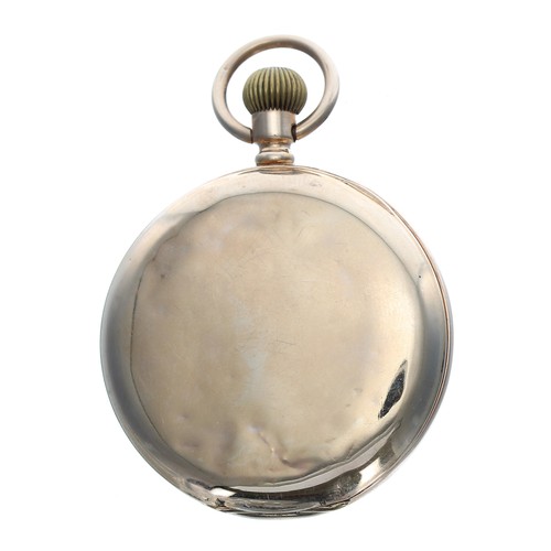 94 - American Waltham 'Traveler' 9ct lever pocket watch, circa 1908, signed movement with compensated bal... 