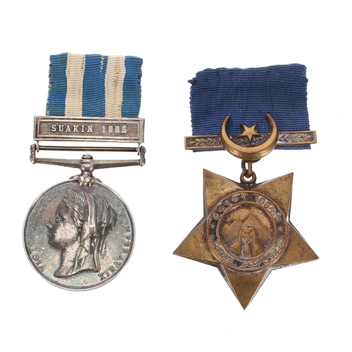 594 - Victorian Egypt Service Medal, with Suakin 1885 clasp, presented to and named 4786. Pte W.DASCOMBE. ... 