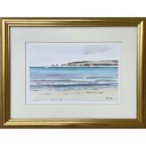 757 - Phillip Bow* (20th century) - Hardfast Point, Studland Bay' signed, watercolour, 12