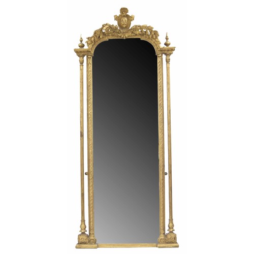 853 - Good large decorative 19th century gilt framed mirror, 34.5