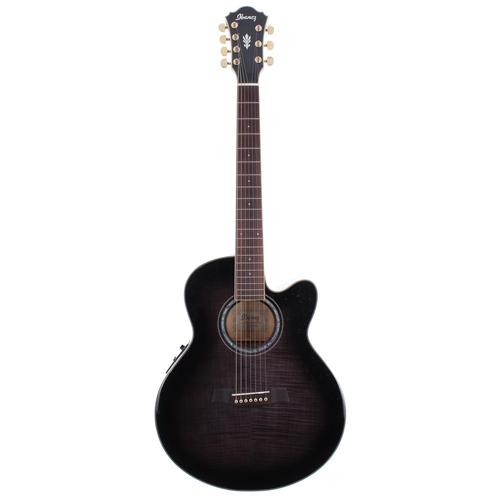 493 - 2015 Ibanez AEL207E-TKS1201 seven string electro-acoustic guitar, made in China, ser. no. S15xxxxxx4... 