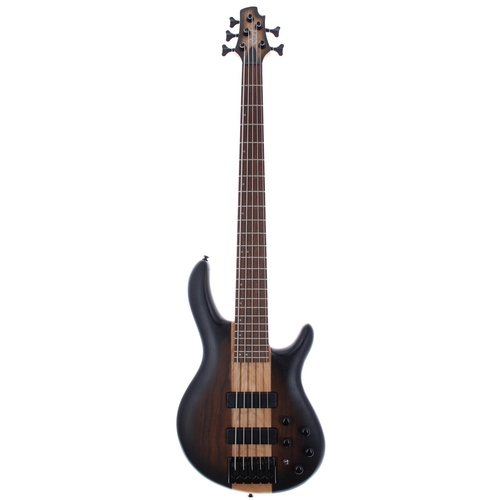 478 - 2021 Cort C5 Plus OVMH five string bass guitar, made in Indonesia; Body: trans brown with light mapl... 