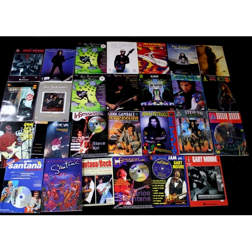 1173 - Good selection of guitar tablature books for Joe Satriani, Gary Moore, Steve Vai and Carlos Santana... 