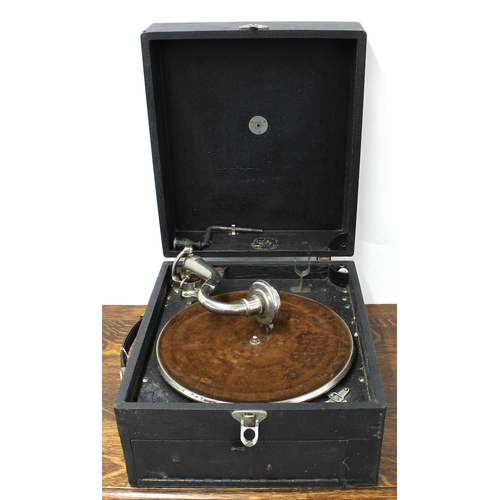Gilbert & Co Ltd portable gramophone, with Gilbert Patent no