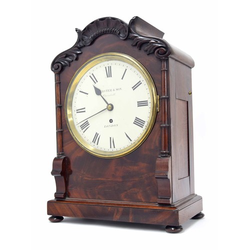 1508 - Mahogany single fusee bracket clock, the 8