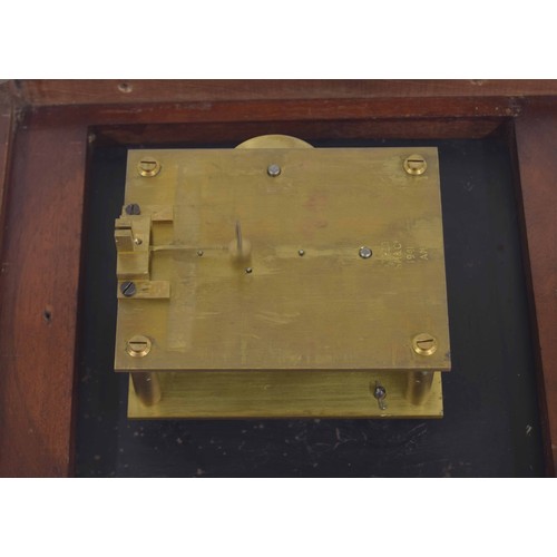 1705 - Good mahogany RAF single fusee operations room sector clock, the 14