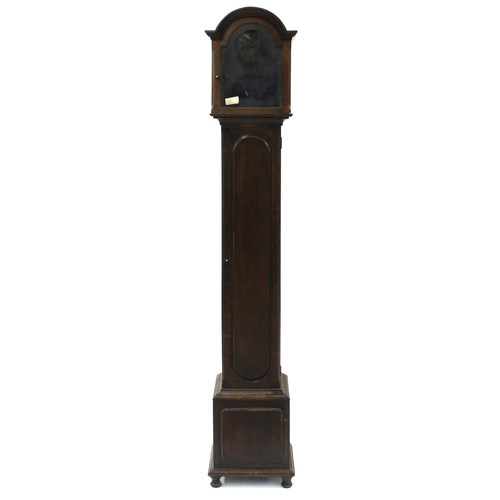 1809 - Oak grandmother clock case with aperture for an 8