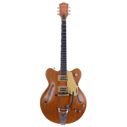 467 - Mid 1960s Gretsch 6120 Nashville hollow body electric guitar, made in USA; Body: tan orange, refinis... 