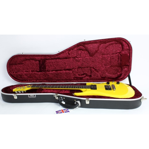 28 - Patrick Eggle Custom Shop Berlin Pro electric guitar, made in England, ser. no. 1xxx4; Body: yellow ... 