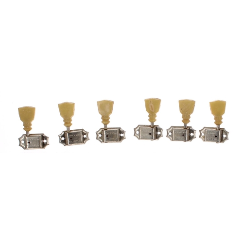 1111 - Set of six Gibson Deluxe double line double ring three-a-side guitar tuners