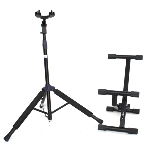 1119 - On-Stage Stands guitar stand; together with a Vonyx GS10 amplifier stand (2)