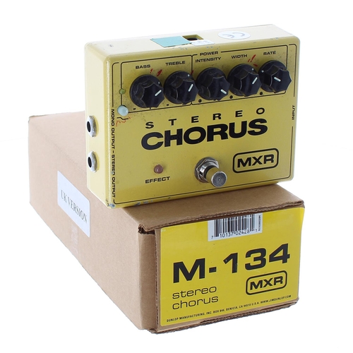 557 - Gary Moore - MXR M-134 Stereo Chorus guitar pedal, ser. no. AA67K320, bearing marker pen settings an... 