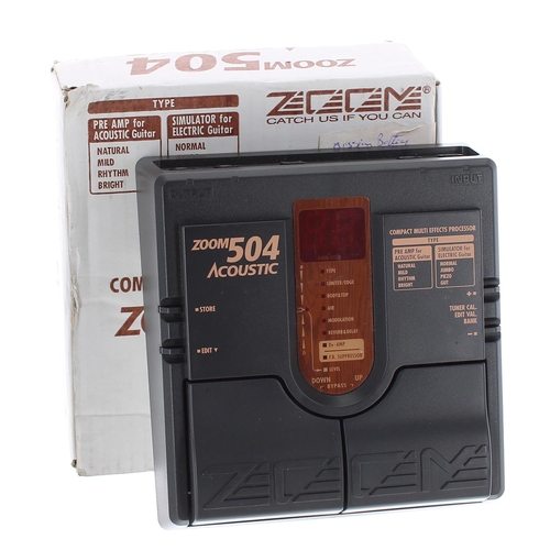 582 - Gary Moore - Zoom 504 Acoustic guitar pedal, made in Japan, ser. no. 004398, with box and papers (mi... 